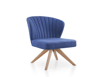 GLORIA LOUNGE SPIDER - Trestle-based leather easy chair by 5A Design - view 2
